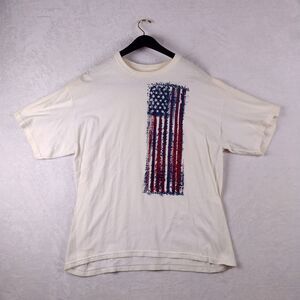 Gildan Vintage Style American Flag Red White & Blue Shirt Short Sleeve Size XL